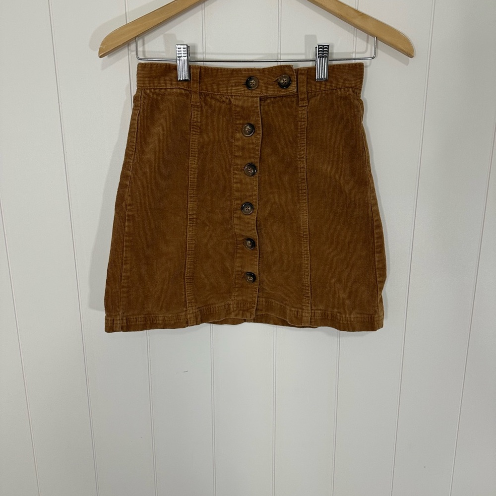Forever 21 Tan Corduroy Mini Skirt